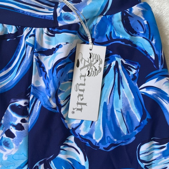 Aryeh printed wide leg pants Navy/sky - Picture 3 of 9